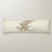 Phantastisch Mosaik Dragon Golden Seitenschläferkissen (Vorderseite)
