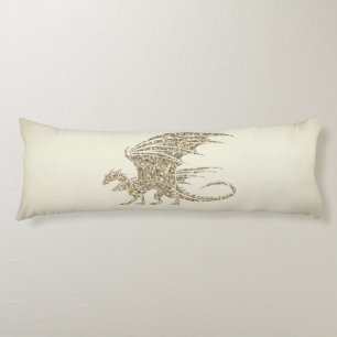 Phantastisch Mosaik Dragon Golden Seitenschläferkissen