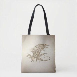 Phantastisch Mosaik Dragon Golden Tasche