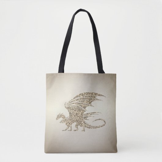 Phantastisch Mosaik Dragon Golden Tasche (Vorderseite)