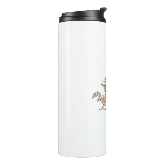 Phantastisch Mosaik Dragon Golden Thermosbecher (Nach links gedreht)