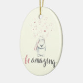 Phantastisch Music Bunny Keramikornament (Links)