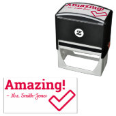 "Phantastisch!" + Name des Lehrers Rubber-Briefmar Permastempel (Beispiel)