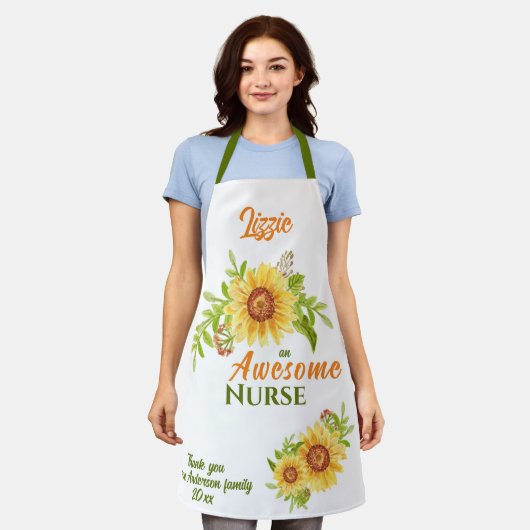 Phantastisch Nurse Blumenblume Schürze (Getragen)