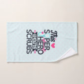 Phantastisch Nurse Superhero Sprichwort Typografie Badhandtuch Set (Handtuch)