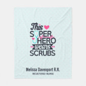 Phantastisch Nurse Superhero Sprichwort Typografie Fleecedecke (Vorderseite)