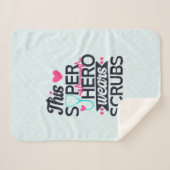 Phantastisch Nurse Superhero Sprichwort Typografie Sherpadecke (Vorderseite (Horizontal))