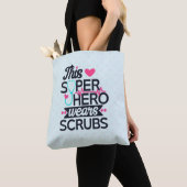 Phantastisch Nurse Superhero Sprichwort Typografie Tasche (Von Nahem)