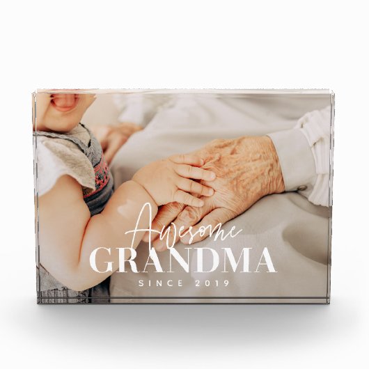Phantastisch Oma Seit 20XX Einfache Elegant Fotoblock (Vorderseite)