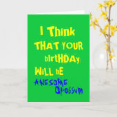 Phantastisch Opossum Geburtstag Karte (Gelbe Blume)