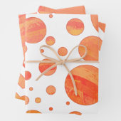 Phantastisch orange Farbkoordinierte Muster Geschenkpapier Set (Beispiel)