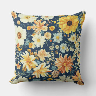 Phantastisch orangefarbene, zarte weiße Blume Kissen