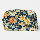 Phantastisch orangefarbene, zarte weiße Blume Waschbeutel (Vorderseite)