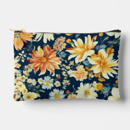 Phantastisch orangefarbene, zarte weiße Blume Zubehörtasche