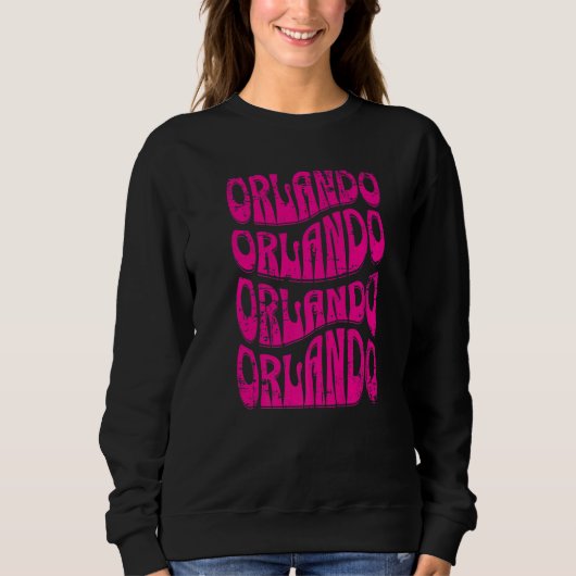 Phantastisch Orlando Florida Groovy Retro gestört Sweatshirt (Vorderseite)