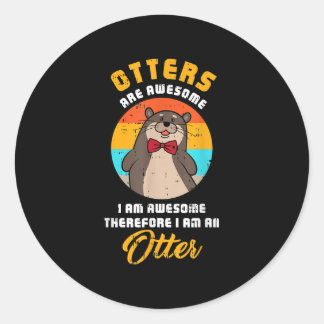 Phantastisch Otter Costume Süße Tier Zoo Halloween Runder Aufkleber