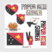 Phantastisch Papua Neue Guinea Formen Staatssymbol Aufkleber (Blatt)