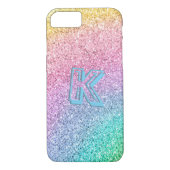 Phantastisch Pastel Glitzer Mit Monogramm Girl Case-Mate iPhone Hülle (Rückseite)