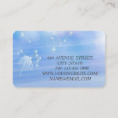 Phantastisch Perfect Modern Blue Dandelion Visitenkarte (Rückseite)