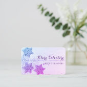 Phantastisch Perfekt Weihnachten Lila Schneeflocke Visitenkarte (Stehend Vorderseite)