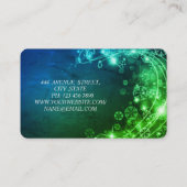 Phantastisch perfekte Weihnachts-Grünbeleuchtung Visitenkarte (Rückseite)