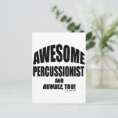 Phantastisch Perkussionist Postkarte (Stehend Vorderseite)