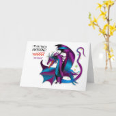 Phantastisch Person Fierce Dragon Shades Lila Blue Karte (Gelbe Blume)