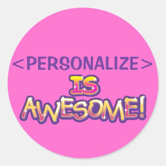 phantastisch,<PERSONALIZE> Runder Aufkleber (Vorderseite)