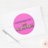 phantastisch,<PERSONALIZE> Runder Aufkleber (Umschlag)
