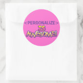 phantastisch,<PERSONALIZE> Runder Aufkleber (Tasche)
