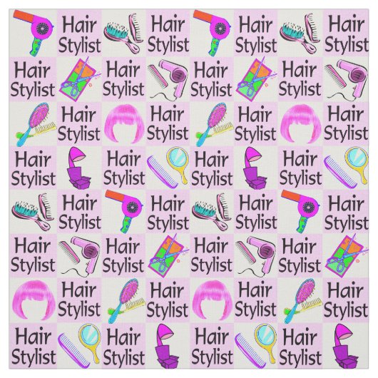 PHANTASTISCH PINK HAIR STYLIST FABRIC STOFF (Muster)