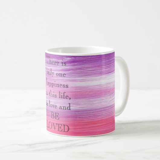 Phantastisch Pink Paint with Liebe a quote Kaffeetasse (VorderseiteRechts)
