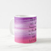 Phantastisch Pink Paint with Liebe a quote Kaffeetasse (Vorderseite Links)