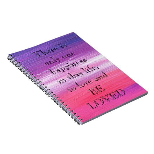 Phantastisch Pink Paint with Liebe a quote Notizblock (Rechte Seite)