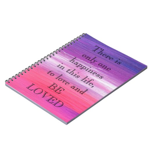 Phantastisch Pink Paint with Liebe a quote Notizblock (Linke Seite)