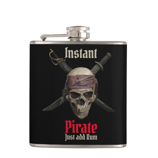 Phantastisch Pirate Barware Flachmann (Vorderseite)