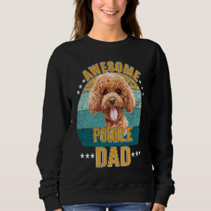 Phantastisch Poodle Vater Retro Sonnenuntergang Va Sweatshirt