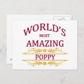 Phantastisch Poppy Postkarte (Vorne/Hinten)