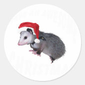 Phantastisch Possum Weihnachten Runder Aufkleber (Vorderseite)