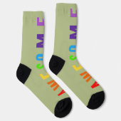 PHANTASTISCH POSTIVE FAPPING TEXT RAINBOW GREEN SOCKEN (Rechts)