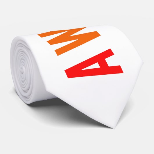 PHANTASTISCH POSTIVE FAPPING TEXT RAINBOW WHITE UP KRAWATTE (Gerollt)