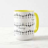 Phantastisch Psychedelischer Flamingo-Kaffee / Tee Tasse (VorderseiteRechts)