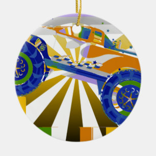 Phantastisch-psychedelischer Monster-LKW Keramik Ornament