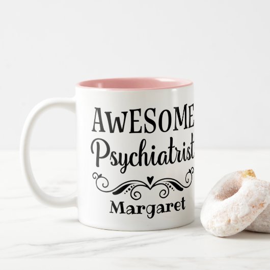 Phantastisch Psychiater Personalisiert Zweifarbige Tasse (Mit Donut)