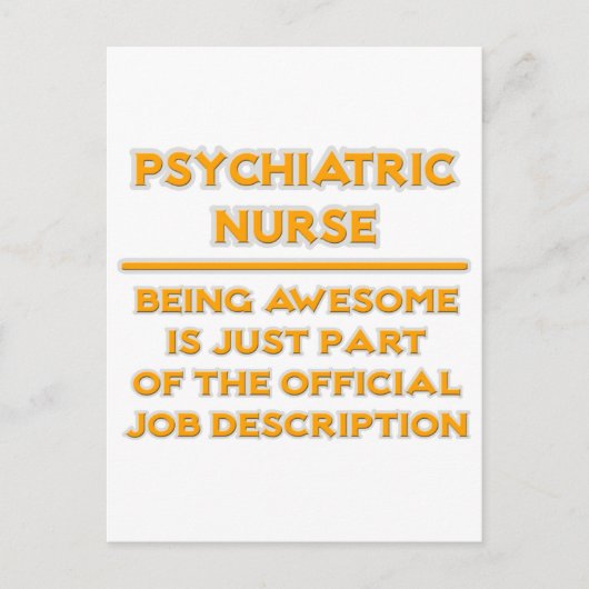 Phantastisch Psychiatrische Krankenschwester .. St Postkarte (Vorderseite)