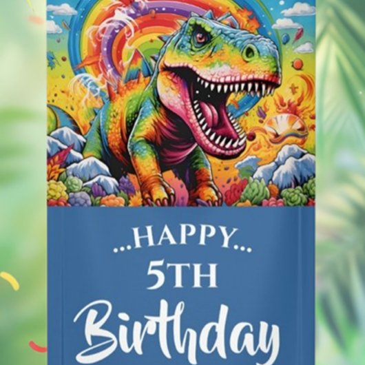 Phantastisch Rainbow Dinosaur Geburtstag Banner