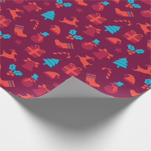 Phantastisch Red Christmas Geschenkpapier (Ecke)