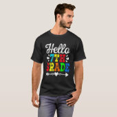 Phantastisch Retro Hello 7th Grade Lehrer Student T-Shirt (Vorne ganz)