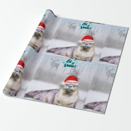 Phantastisch River Otter Weihnachtsgeschenk Wrap Geschenkpapier (Ungerollt)