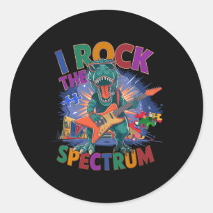 Phantastisch Rock I Rock the Spectrum Autism Vater Runder Aufkleber